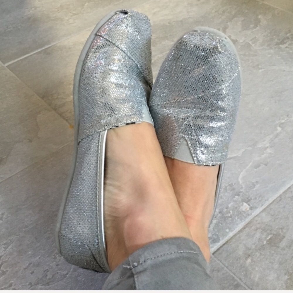 Toms silver glitter Basics